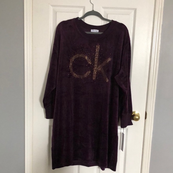 🎁10 for $100🎁 Calvin Klein velour sweater dress - Picture 2 of 8